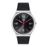Unisex Black Swiss Made Analogue Watch SS07S100