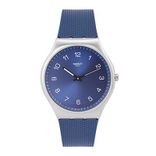 Unisex Navy Blue Swiss Made Analogue Watch SS07S102