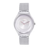 Unisex Silver-Toned Swiss Made Analogue Watch SYXS117M