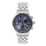 Men Navy Blue Swiss Made Chronograph Watch YVS423G