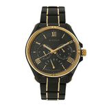 Men Black & Gold-Toned Analogue Watch NK1717KM02