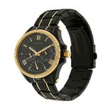 Men Black & Gold-Toned Analogue Watch NK1717KM02
