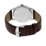 NS1584SL03 Classic Silver Dial Analog with Date Leather Strap watch for Men