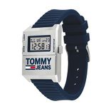 Tommy Jeans Men Silver-Toned Digital Watch TH1791673W