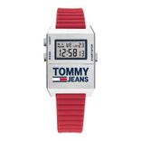 Tommy Jeans Men Silver-Toned Digital Watch TH1791674W