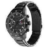 Black Dial Stainless Steel Strap Watch for Men