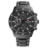 Black Dial Stainless Steel Strap Watch for Men
