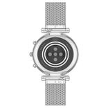Carlie Gen 6 Hybrid Smartwatch Stainless Steel Mesh