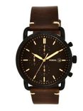 Men Coffee Brown & Black Analogue Watch